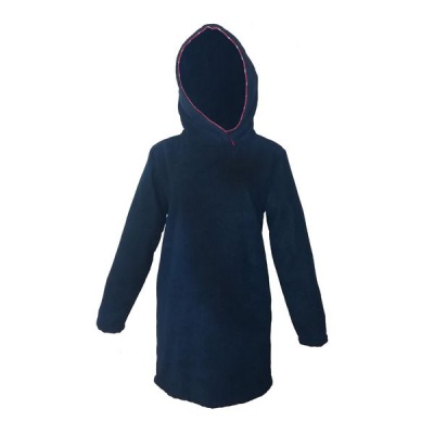 Hannah Grace Kids Coral Trimmed Hooded Navy Towels