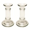 Clear Glass Candle Holder - 13 5cm x 2 Photo