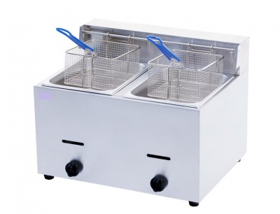 Photo of Aloma - Double Gas Deep Fryer - 6L 6L - Silver