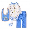 Jungle Pals Blue/White Outfit - 4 Piece Set Photo