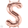 Qualatex 16" Foil Rose Gold Balloon Letter S-1pack Photo
