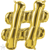 Qualatex 16" Foil Balloon- Hashtag Gold 1pack Photo