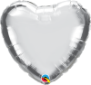 Qualatex 18" Foil Heart Silver Balloon 1pack Photo