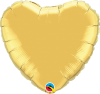 Qualatex 18" Foil Heart Metallic Gold Plain Balloon 1pack Photo