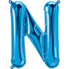 Qualatex 16" Foil Blue Balloon Letter N - 1 Pack Photo