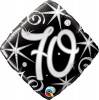Qualatex 18" Foil Balloon - Age 70 Elegant Sparkle & Swirls 1 Pack Photo