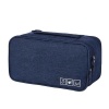 Waterproof Travel Bra Underwear Toiletry Cosmetic Organizer Bag - NavyBlue Photo