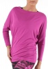 Shakti Shanti - 3/4 Sleeve Top Horse Shoe Back Top Purple Photo