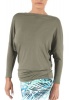 Shakti Shanti - 3/4 Sleeve Top Horse Shoe Back Top Green Photo