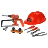 Qwidpro Crazy Little Helper Toy Tool Set w/ Hard Hat Toy Saw Photo