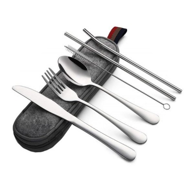 Photo of Heartdeco Travel Portable Camping Silverware Tableware Cutlery Set - 7 Piece