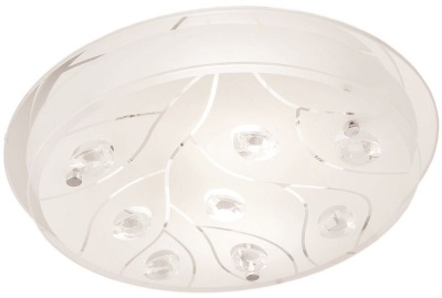 Photo of Bright Star Lighting Polished Chrome Ceiling Fitting With White Tulip Glass