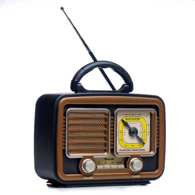 Photo of Kemai Retro FM Multimedia Radio MD-1709BT Wireless Speaker Brown