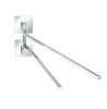 WENKO - Turbo-LocÂ® Towel Holder W/ 2 Mobile Arms Quadro Range - S/Steel Photo