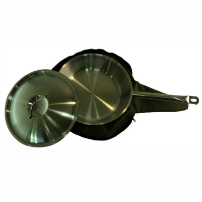 Photo of Heavy Duty Stainless Steel Frying Pan with Lid - 32cm