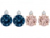 Civetta Spark Mimi Studs Set - Swarovski Demin Blue & Vintage Rose Crystal Photo