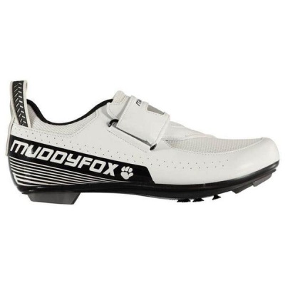 Photo of Muddyfox Mens White/Black TRI100 Cycling Shoes [Parallel Import]
