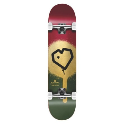 Photo of Blueprint | Skateboard| Complete | Spray Heart | Burgundy Gold | 8.125