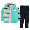 Crafted Infant Girls Blue 3 Piece Jogger Set [Parallel Import] Photo