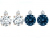 Civetta Spark Mimi Studs Set -Swarovski Demin Blue & Clear Crystal Photo