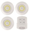 Homequip 3 Pack COB LED Round Lights - Remote Included Photo