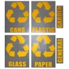 Recycle Stickers Combo Pack | Reflective | Yellow Photo
