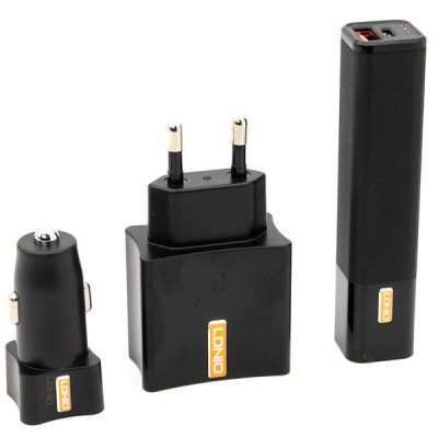 Photo of LDNIO 3" 1 Cellphone Charging Kit : Powerbank Wall Adapter Car Adapter