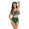 Iconix Mom Black Tropical Frill Bikini Set Photo