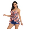 Iconix Mom Peach & Blue Tropical Boyleg Bikini Set Photo