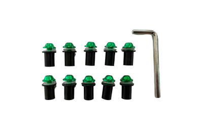 Photo of Rotracc Green Motorcycle Screen Bolts