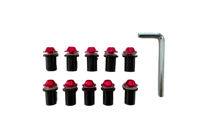 Photo of Rotracc Red Motorcycle Screen Bolts