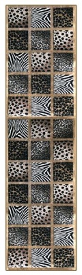 Photo of Carpet City Factory Shop Zebra and Leopard Skin Print Runner 80x3.00