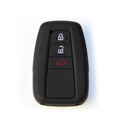 Photo of Sillycone Silicone Car Key Protector - Toyota 3 Button Keyless Entry Type 2 - Black