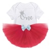 My First Birthday-One- Red Tutu Photo