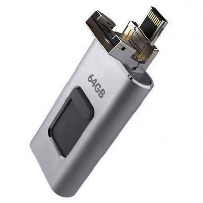 Photo of 64GB Multifunction 4-in-1 OTG Flash Drive USB type-C/iPhone/Micro