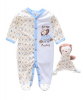 Sleepy Cowboy Blue/Natural Jumpsuit with Comfort Toy - 2 Piece Set Photo