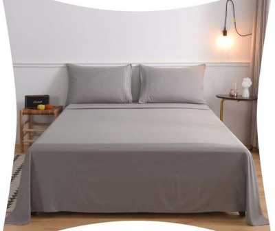 Photo of Wrinkle Resistant Luxury Hotel Sheet Set Queen Grey