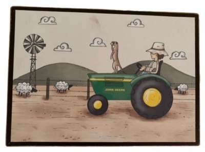 Photo of Wall Art Baby Room Farm Boy with Tractor Print.