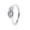 9Kt White Gold Cubic Zirconia Trinity Swirl Ring Photo