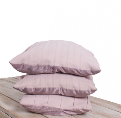 Photo of Peach Knife pleated cushions