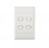 Redisson JB Luxx 4 Lever Wall Switch - White Photo
