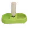 UrbanPets Double Dog Cat Bowls Feeder with Automatic Water Bottle