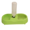 UrbanPets - Double Dog Cat Bowls Feeder with Automatic Water Bottle Photo