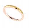 18CT Rose Gold Eternity Band with 14 Yellow Princess Cut Diamonds Photo