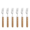 Amefa Steak Forks Wood 6 Piece Photo