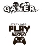 Sticker Art: Gaming Wall Sticker Series 03 Set of Two Console Photo