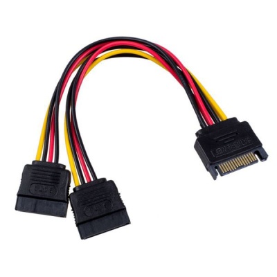 Photo of 6" SATA Power Y Splitter Cable Adapter-Male to Female
