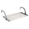 Multifunctional Folding Balcony Laundry Towel Drying Rack-Gray Photo