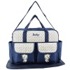 Large-Capacity Waterproof Baby Diaper Bag Set - Navy Photo