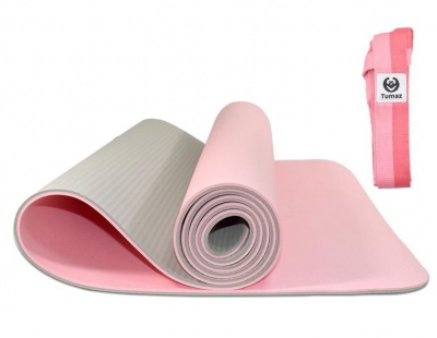 Photo of Tumaz Premium Eco Anti Slip TPE Reversible Yoga Mat with Carry Strap